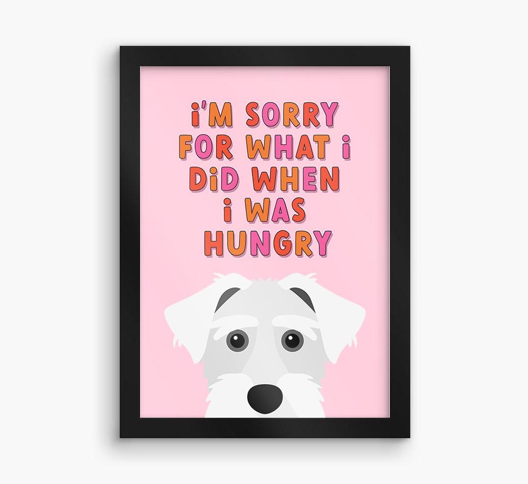 Sorry For What I Did: Personalized {breedFullName} Framed Print