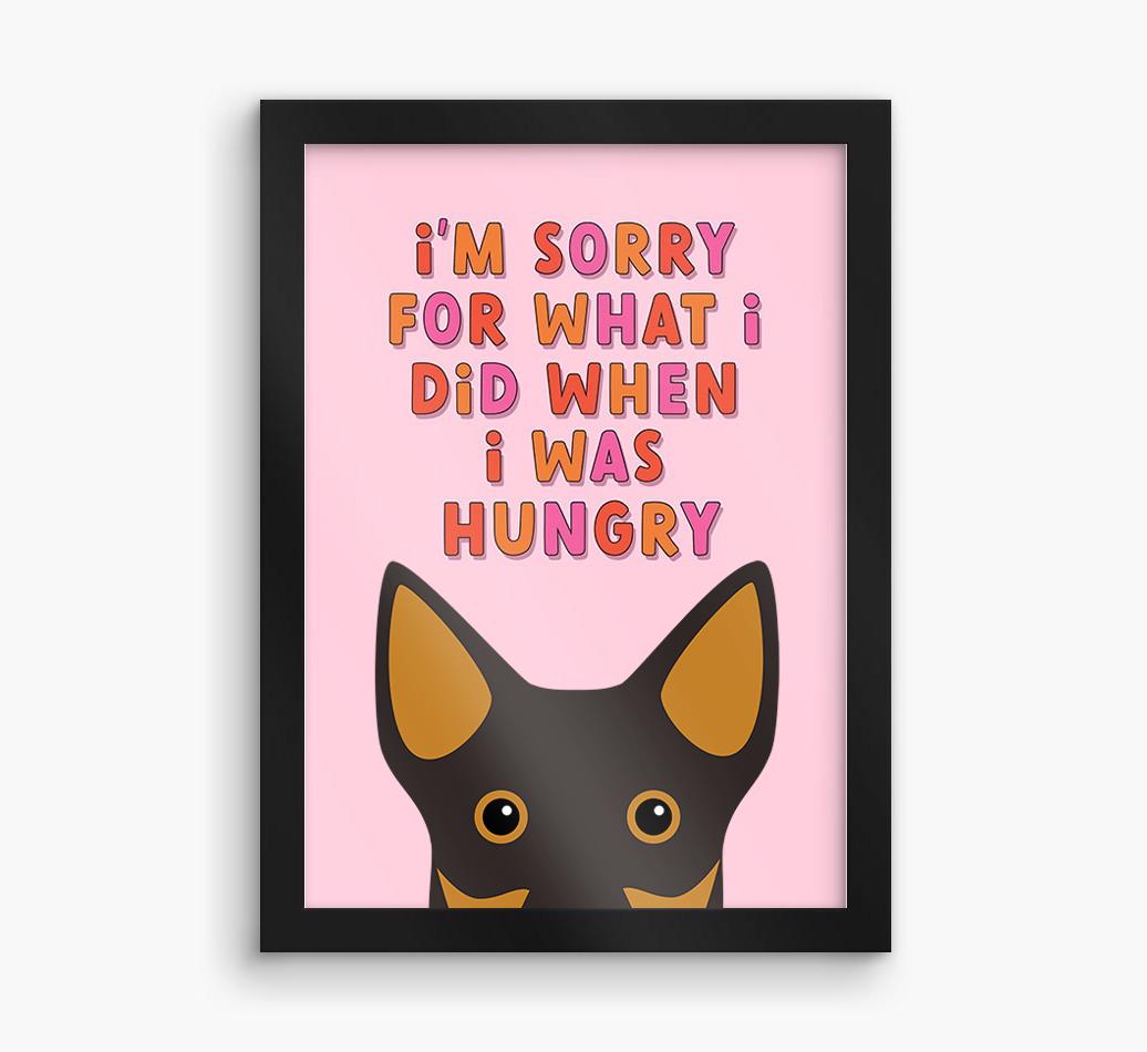 Sorry For What I Did: Personalized {breedFullName} Framed Print