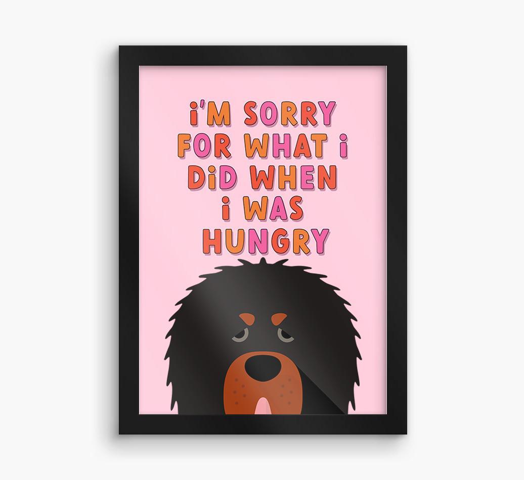 Sorry For What I Did: Personalized {breedFullName} Framed Print