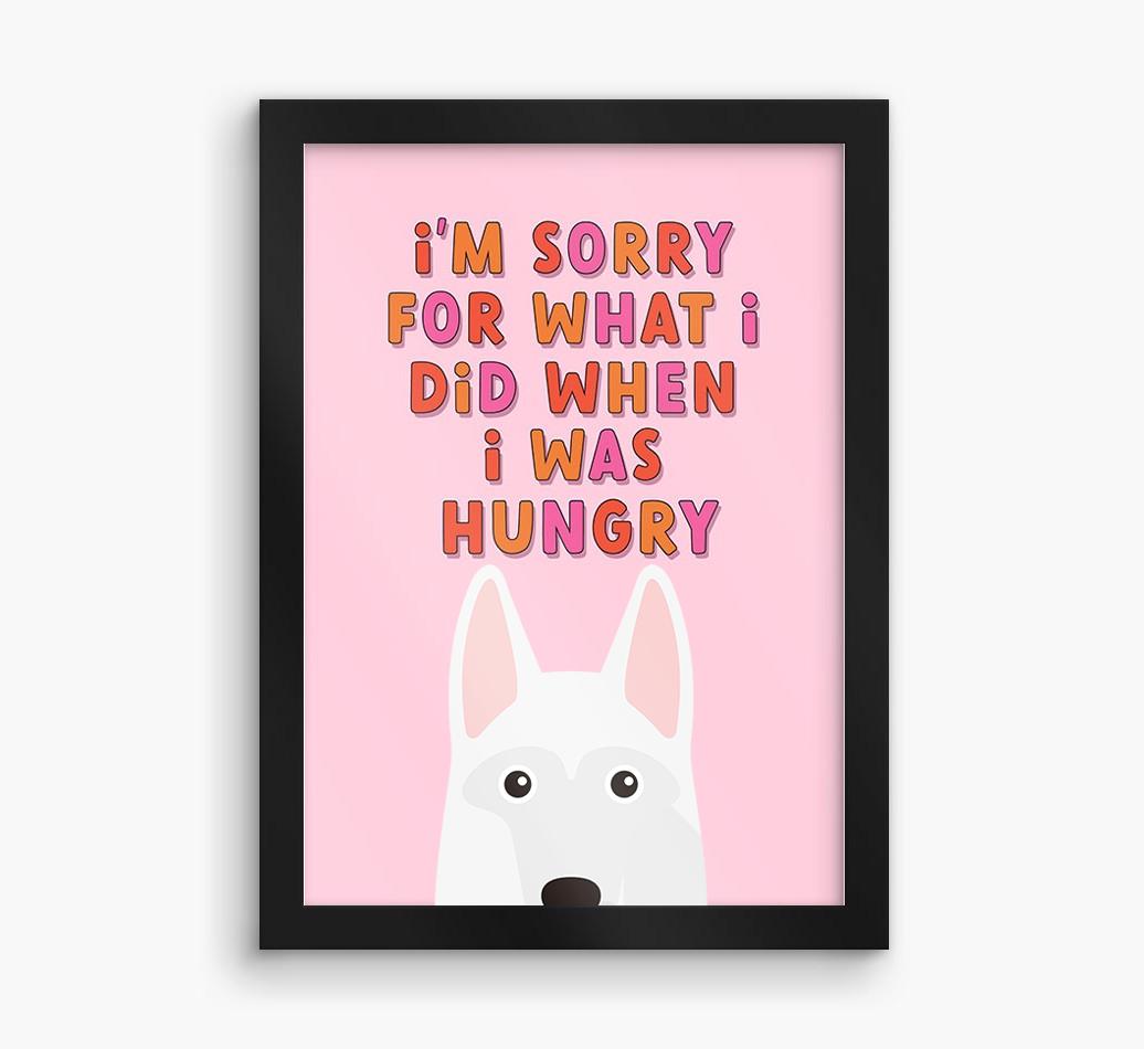 Sorry For What I Did: Personalized {breedFullName} Framed Print