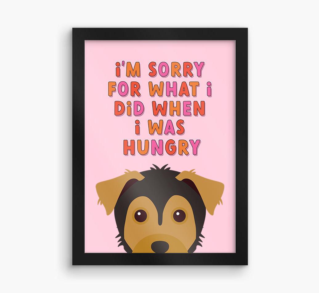 Sorry For What I Did: Personalized {breedFullName} Framed Print