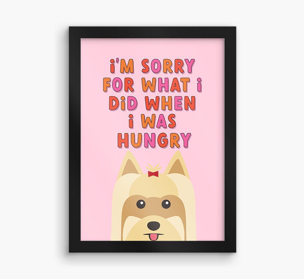 Sorry For What I Did: Personalized {breedFullName} Framed Print