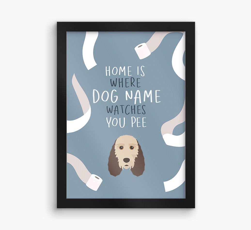Watches You Pee: Personalised {breedFullName} Framed Print
