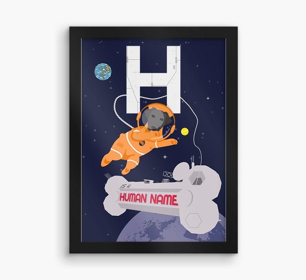 Space Initial: Personalized {breedFullName} Framed Print
