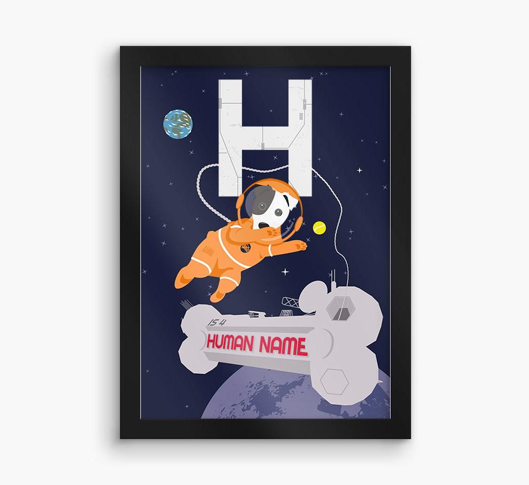 Space Initial: Personalized {breedFullName} Framed Print