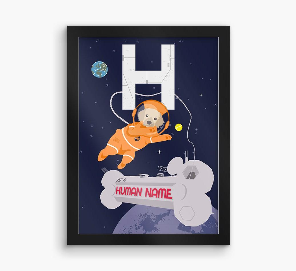 Space Initial: Personalized {breedFullName} Framed Print