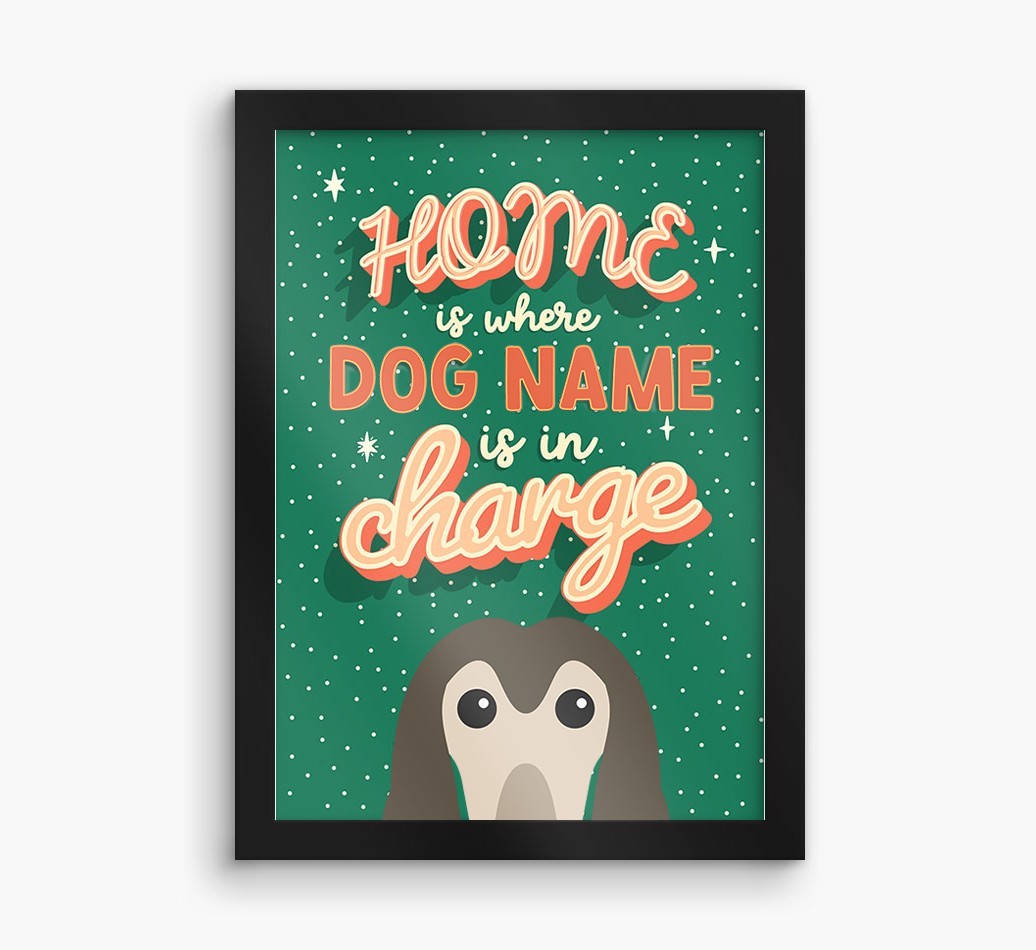 Home Is Where: Personalised {breedFullName} Framed Print