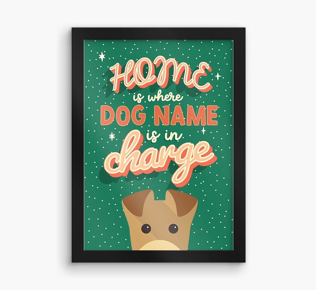 Home Is Where: Personalised {breedFullName} Framed Print