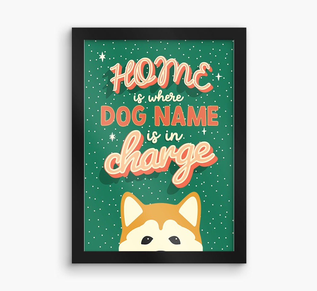 Home Is Where: Personalised {breedFullName} Framed Print