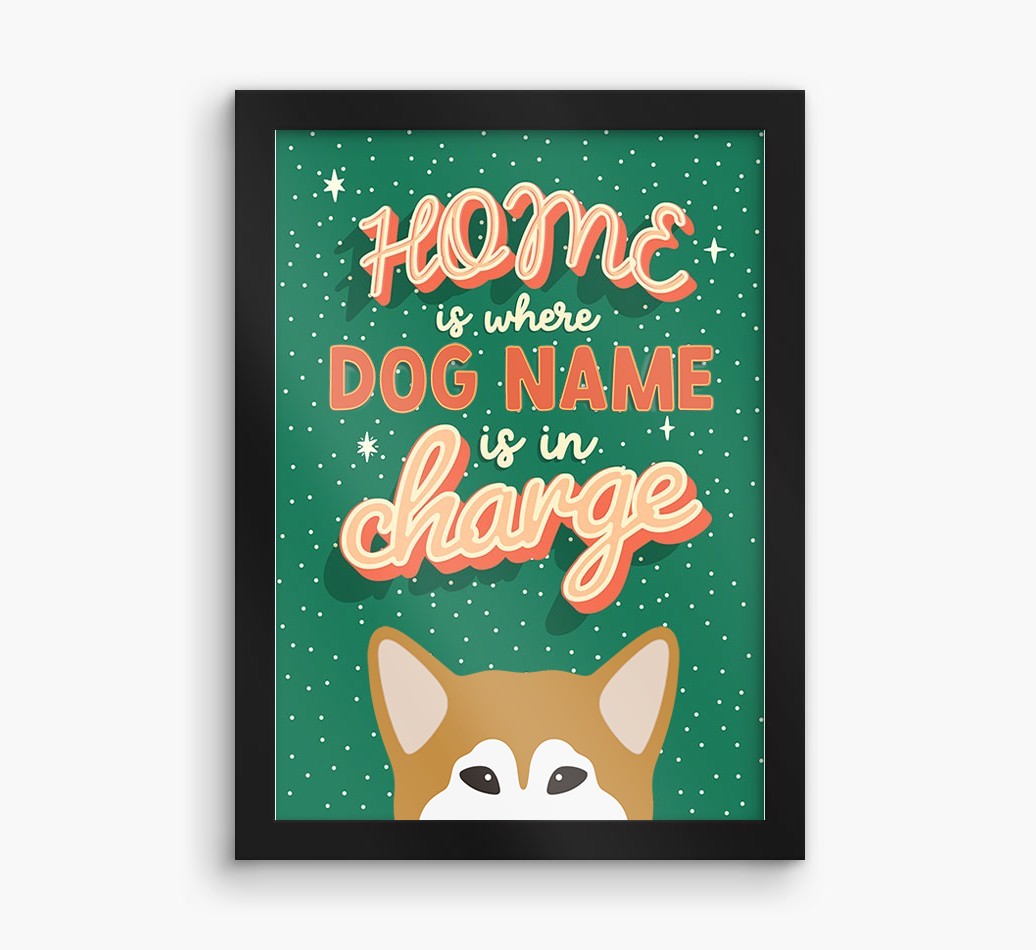 Home Is Where: Personalised {breedFullName} Framed Print