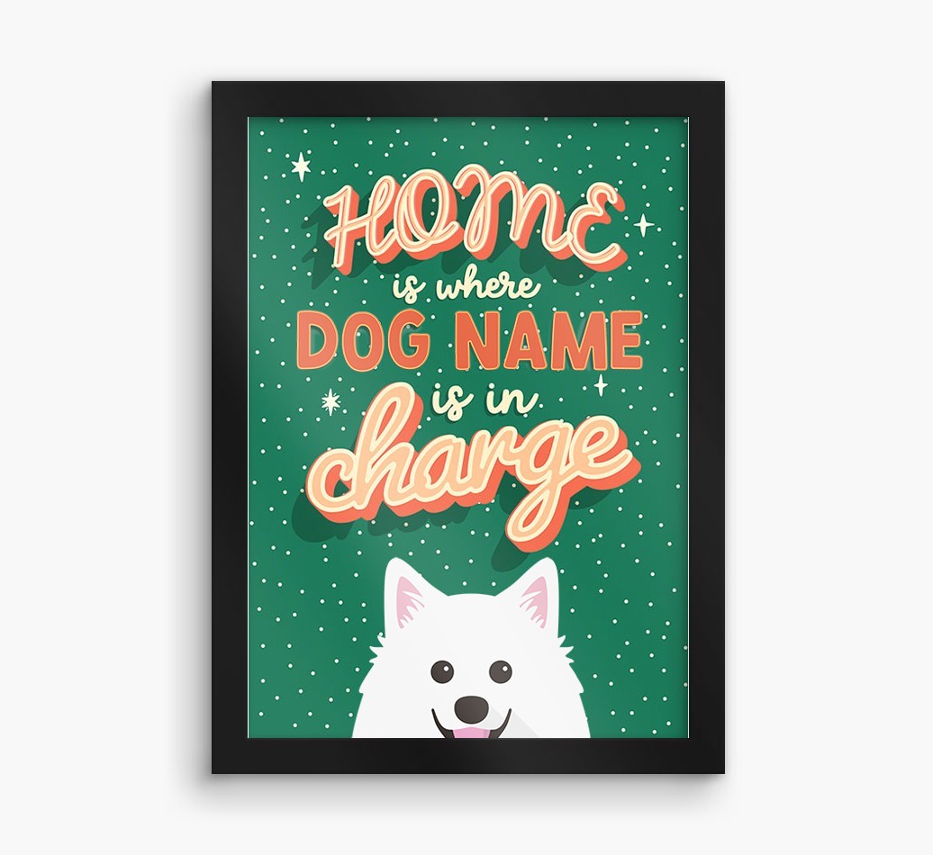 Home Is Where: Personalised {breedFullName} Framed Print