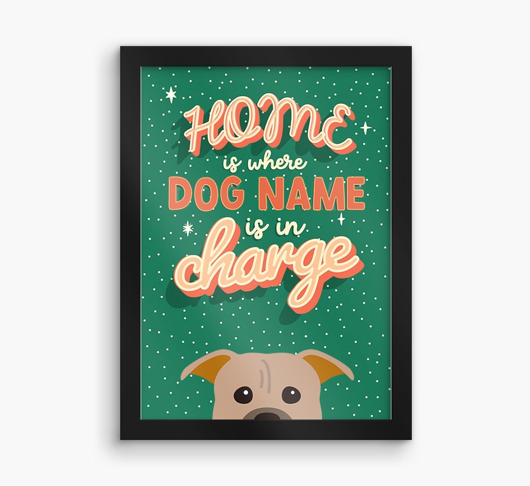 Home Is Where: Personalized {breedFullName} Framed Print