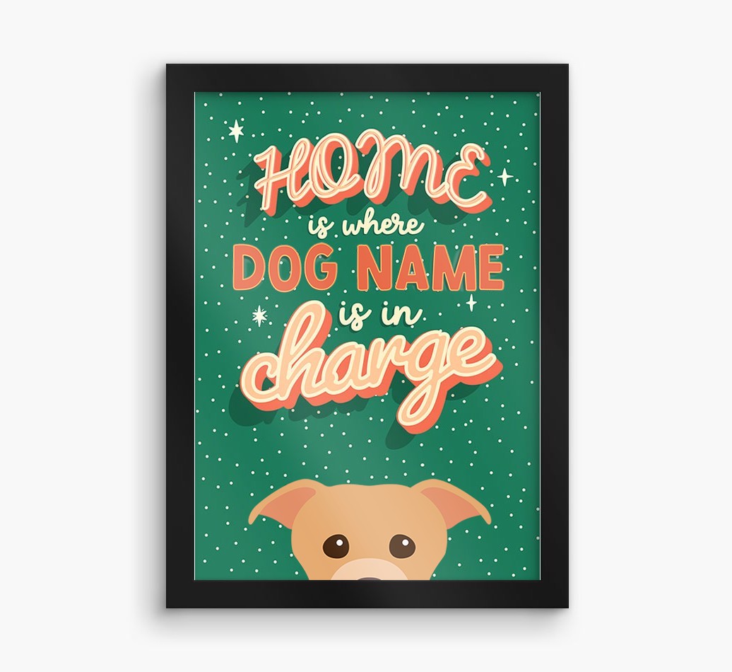 Home Is Where: Personalised {breedFullName} Framed Print
