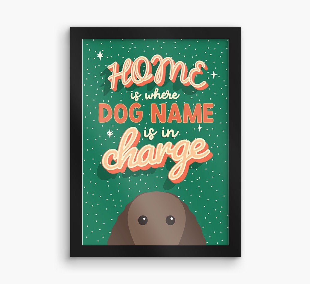Home Is Where: Personalised {breedFullName} Framed Print