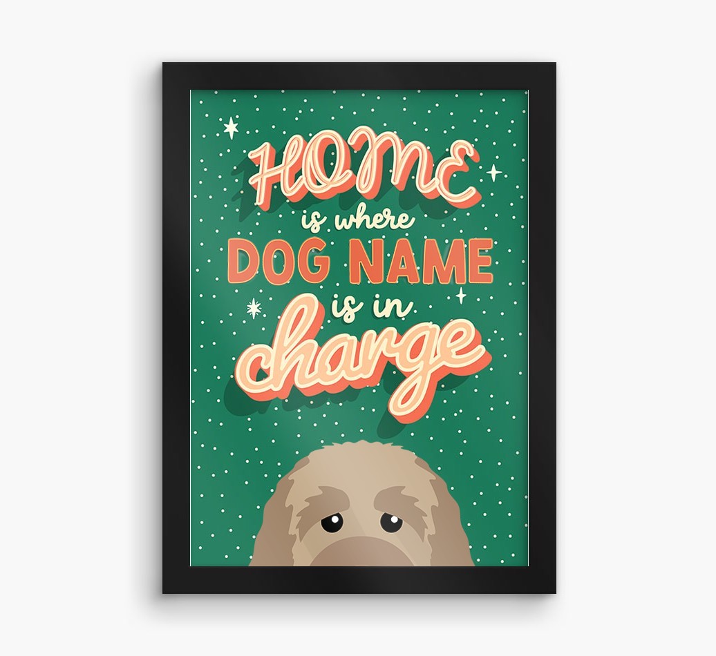 Home Is Where: Personalised {breedFullName} Framed Print