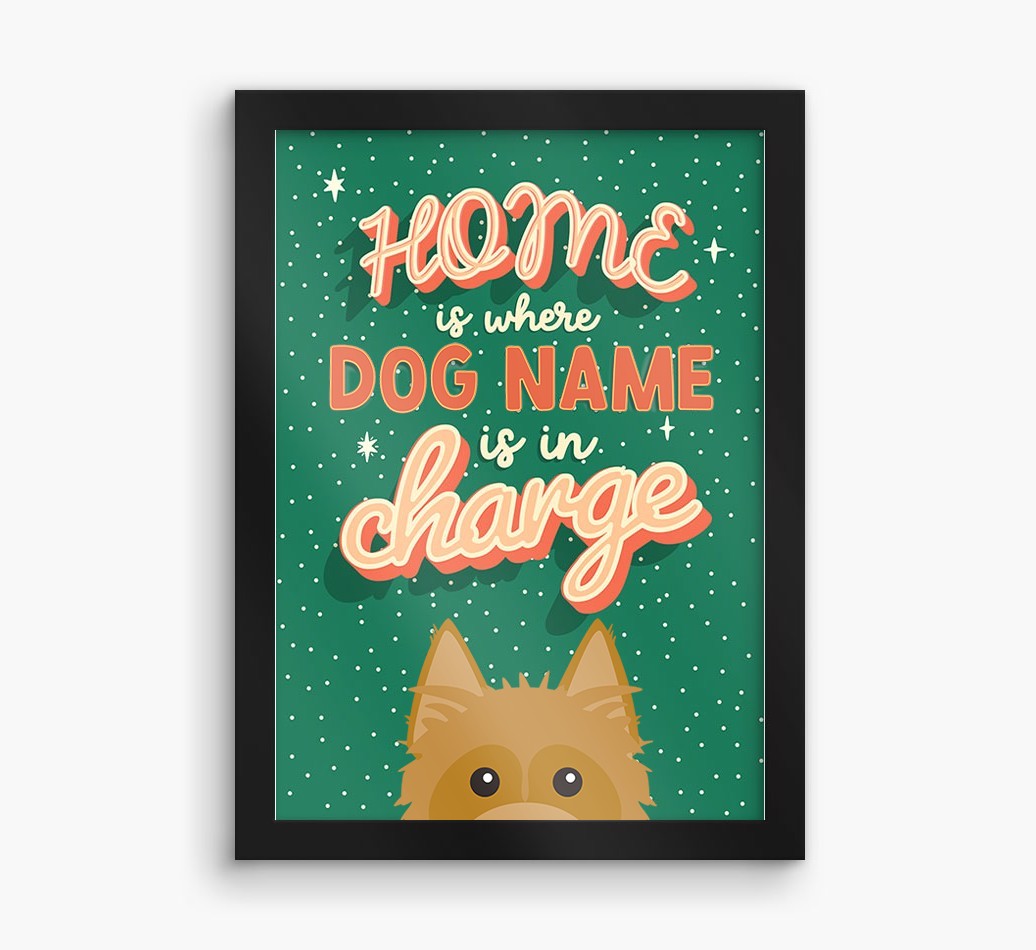 Home Is Where: Personalized {breedFullName} Framed Print