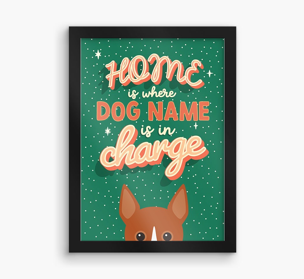 Home Is Where: Personalised {breedFullName} Framed Print