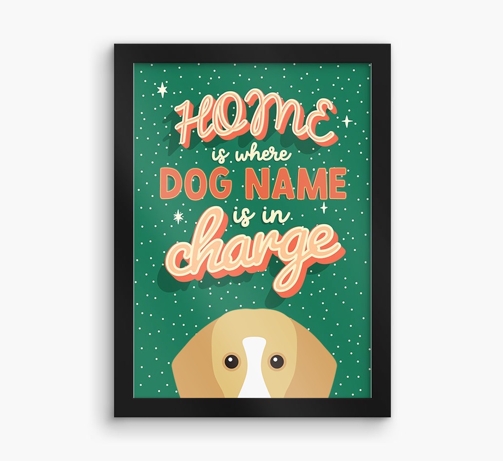 Home Is Where: Personalised {breedFullName} Framed Print