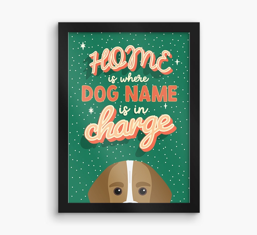 Home Is Where: Personalised {breedFullName} Framed Print
