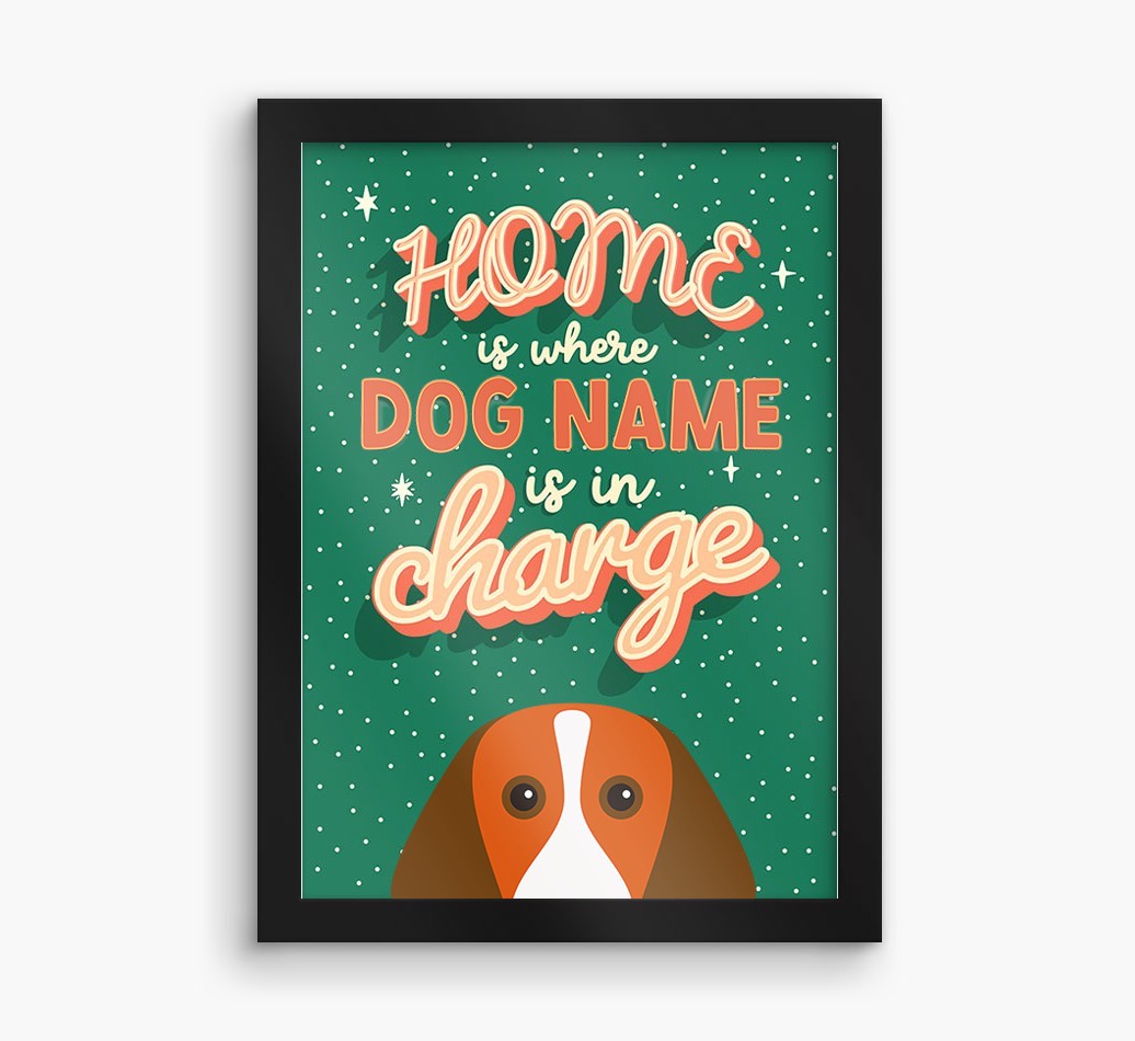 Home Is Where: Personalised {breedFullName} Framed Print