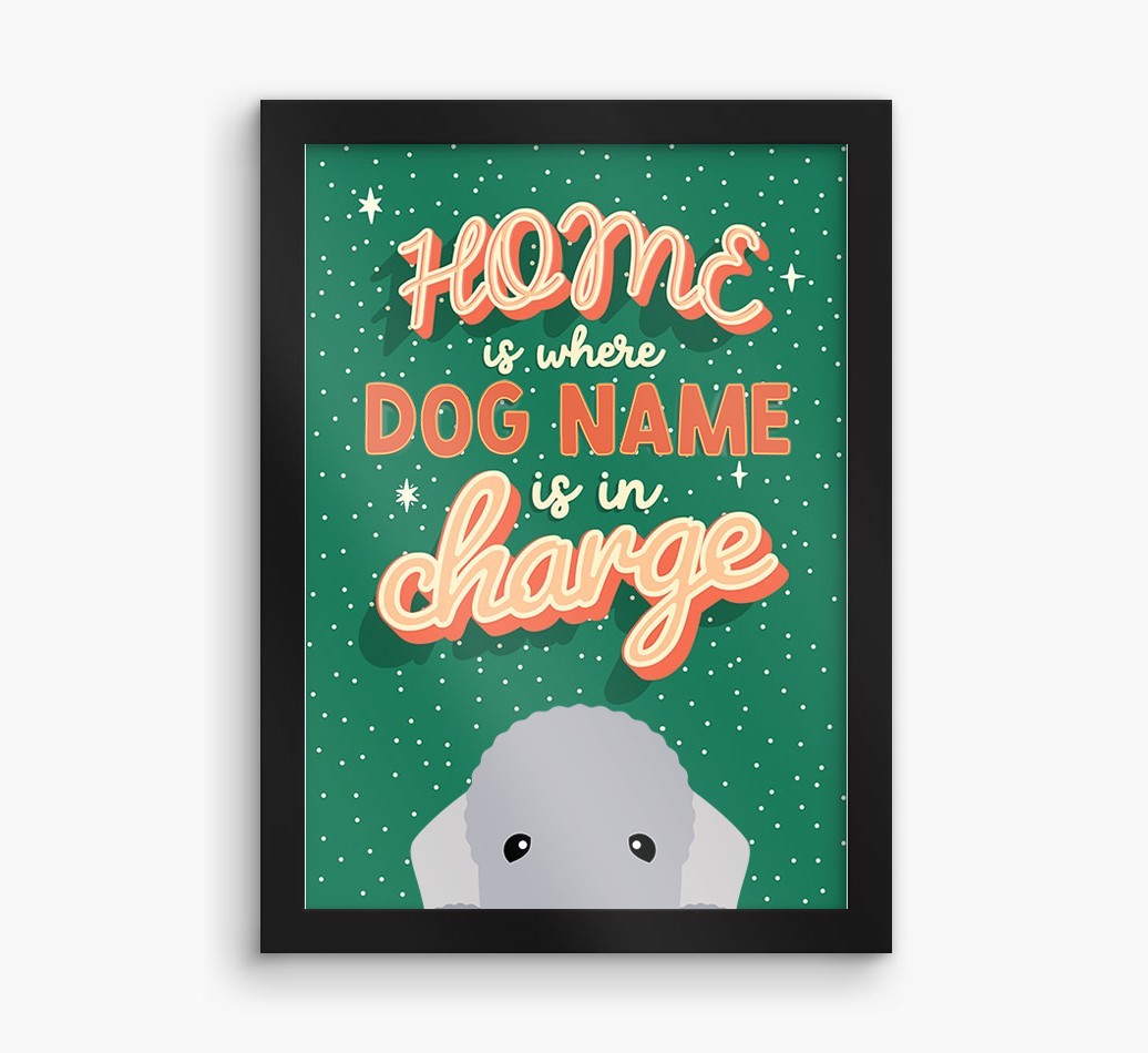 Home Is Where: Personalised {breedFullName} Framed Print