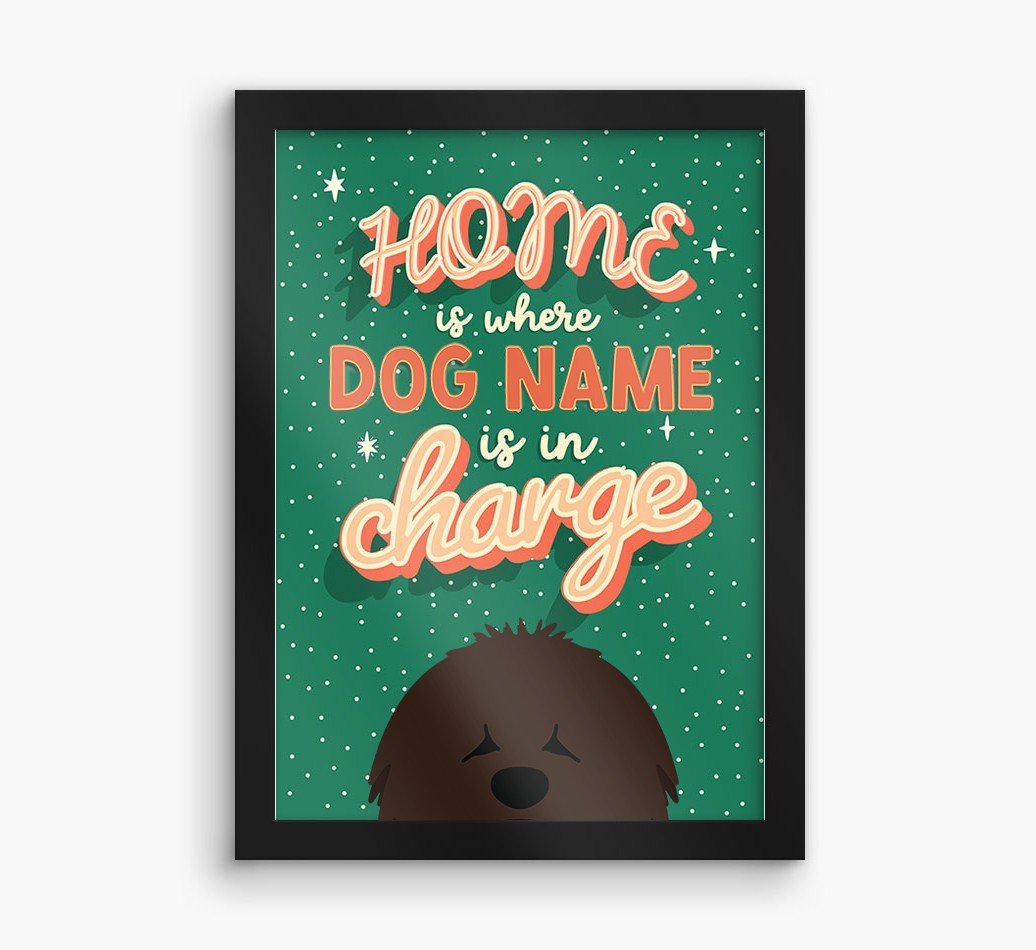 Home Is Where: Personalised {breedFullName} Framed Print