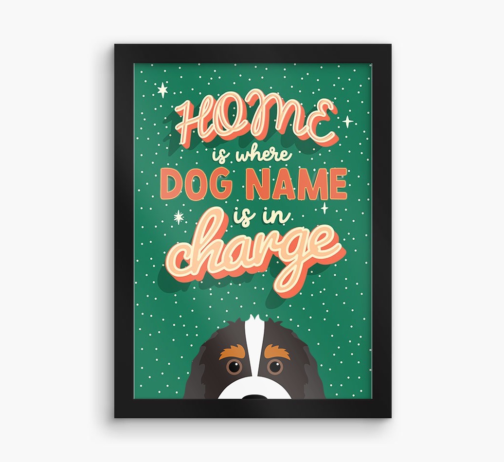 Home Is Where: Personalised {breedFullName} Framed Print