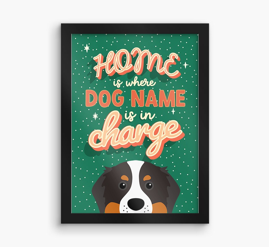 Home Is Where: Personalised {breedFullName} Framed Print