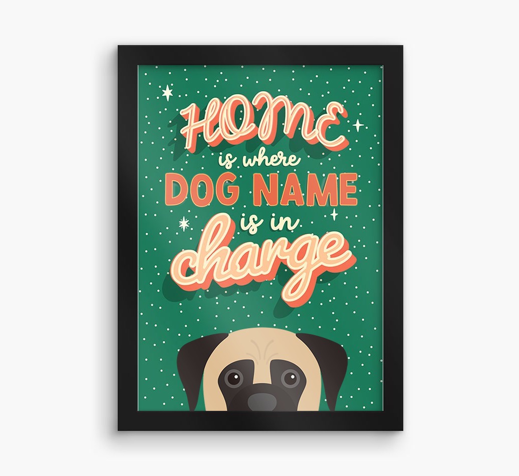 Home Is Where: Personalised {breedFullName} Framed Print