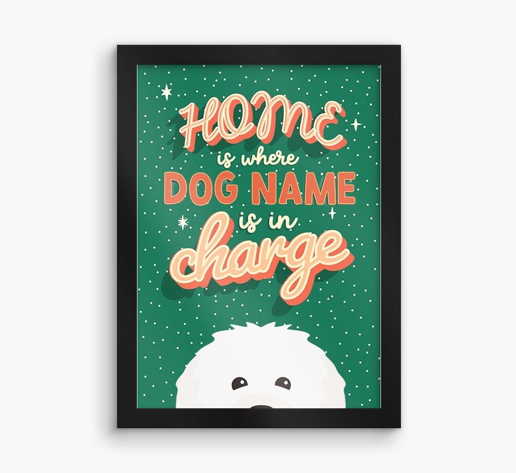 Home Is Where: Personalised {breedFullName} Framed Print