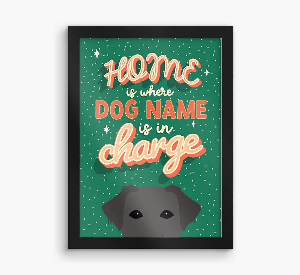 Home Is Where: Personalised {breedFullName} Framed Print