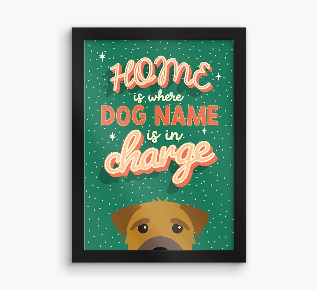 Home Is Where: Personalised {breedFullName} Framed Print