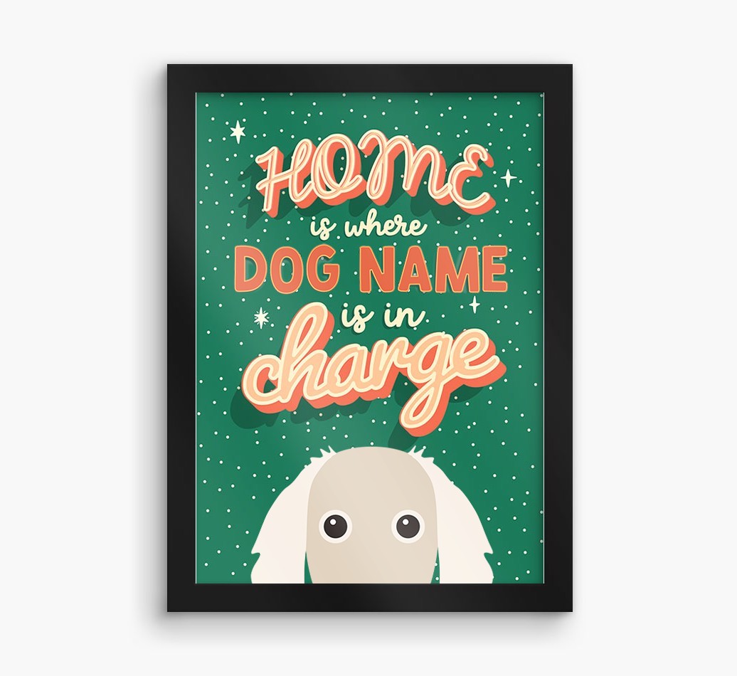 Home Is Where: Personalised {breedFullName} Framed Print