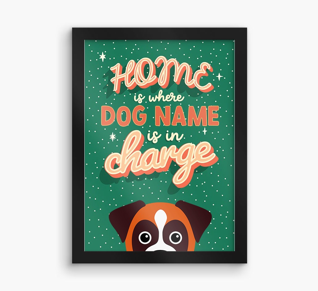 Home Is Where: Personalised {breedFullName} Framed Print