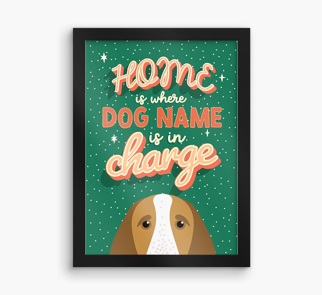 Home Is Where: Personalised {breedFullName} Framed Print