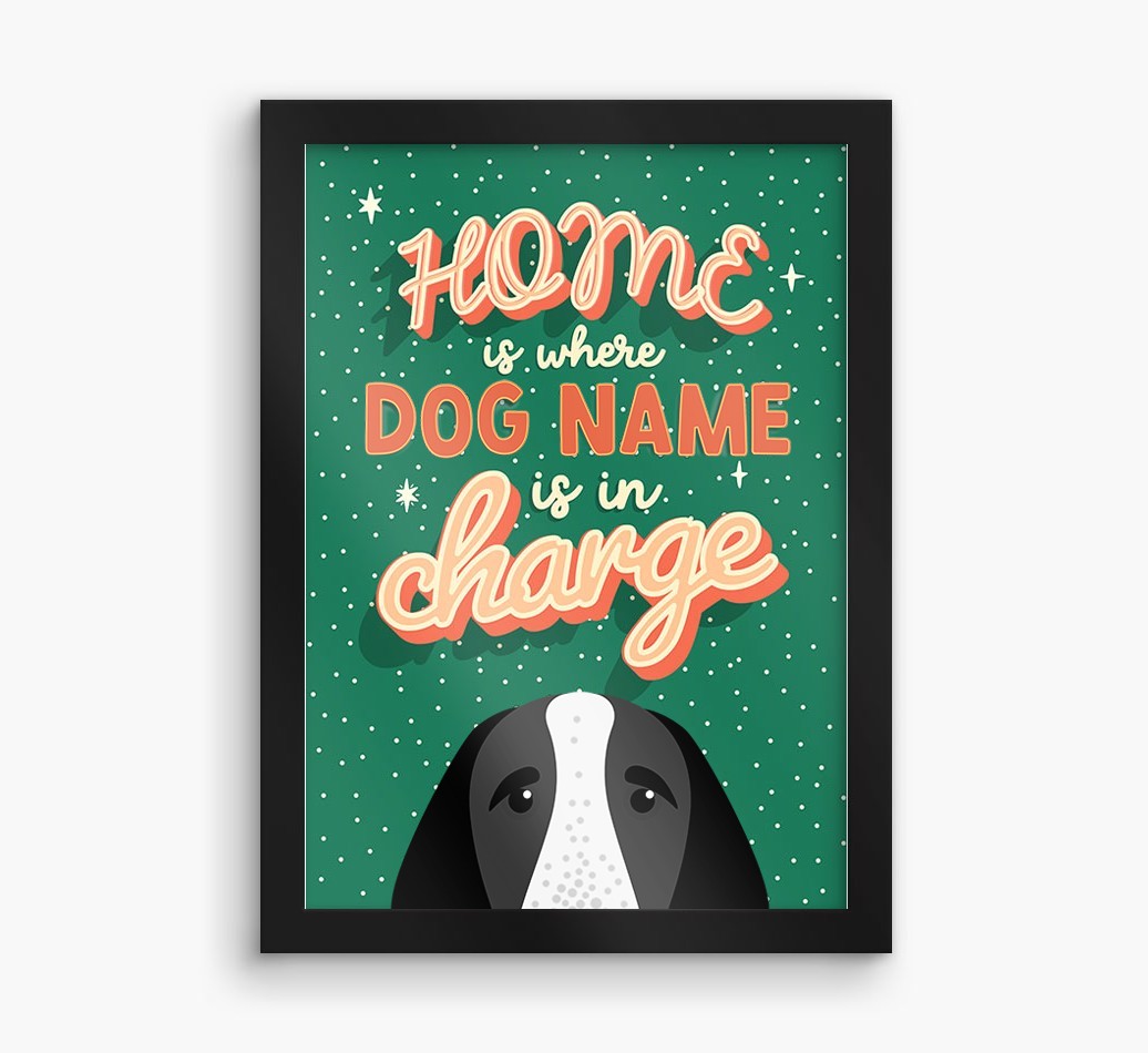 Home Is Where: Personalised {breedFullName} Framed Print