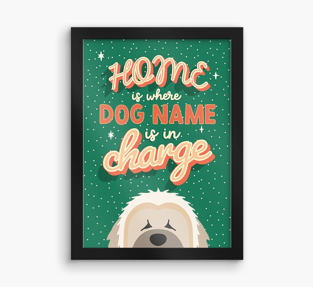 Home Is Where: Personalized {breedFullName} Framed Print