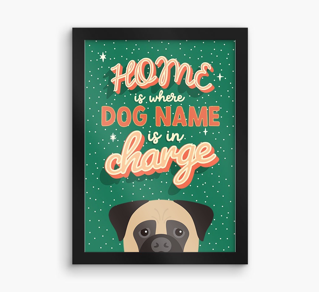 Home Is Where: Personalised {breedFullName} Framed Print