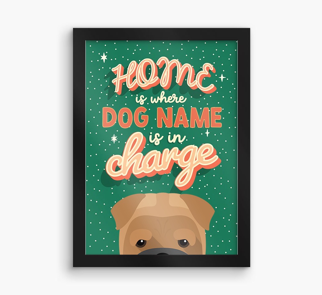 Home Is Where: Personalized {breedFullName} Framed Print