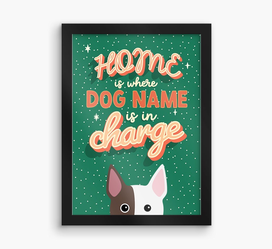 Home Is Where: Personalised {breedFullName} Framed Print