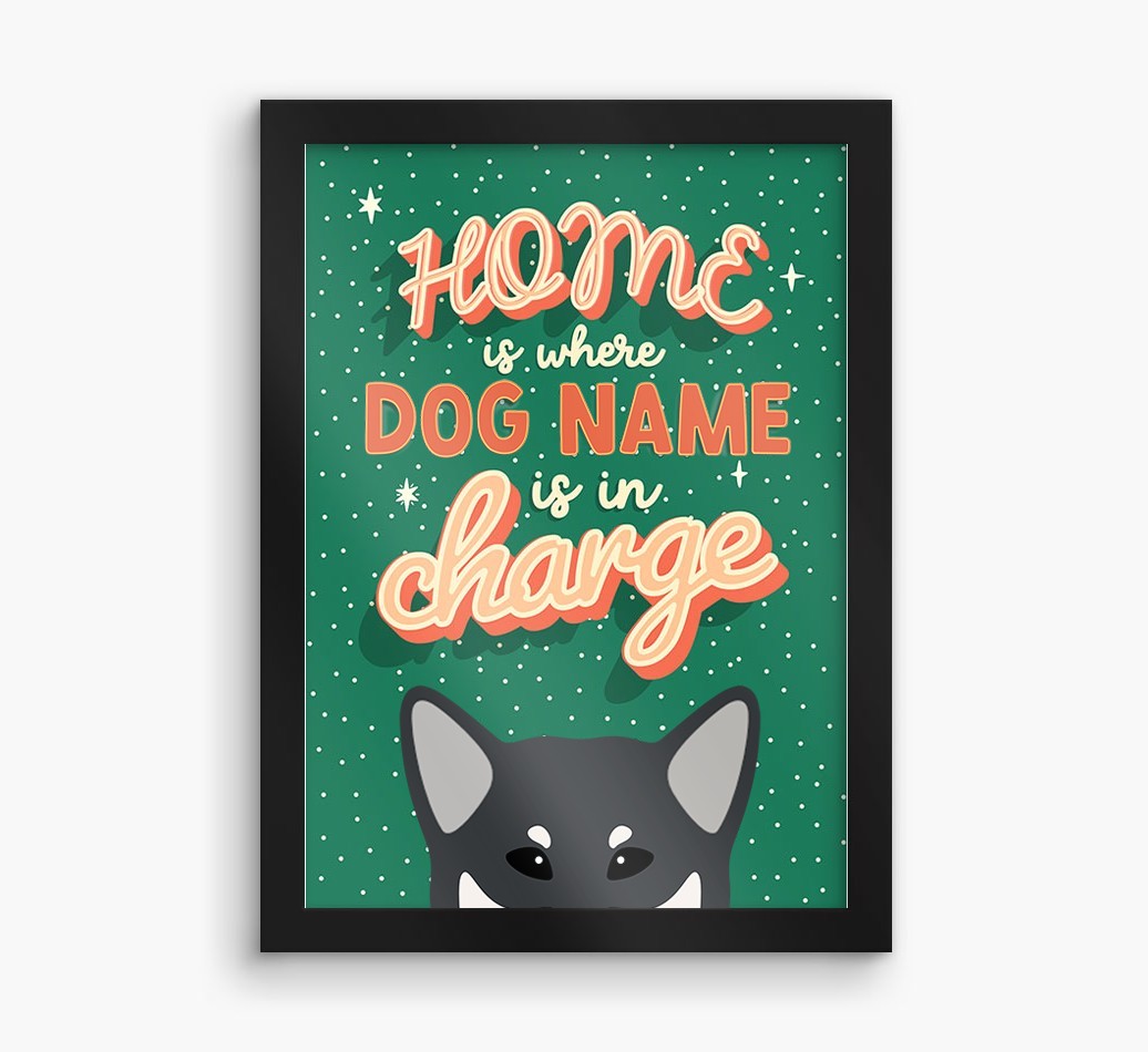 Home Is Where: Personalised {breedFullName} Framed Print
