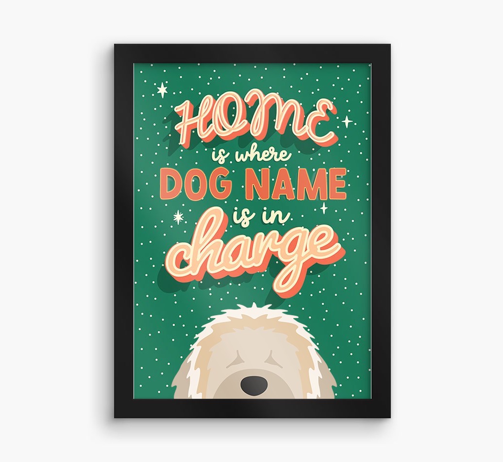 Home Is Where: Personalised {breedFullName} Framed Print