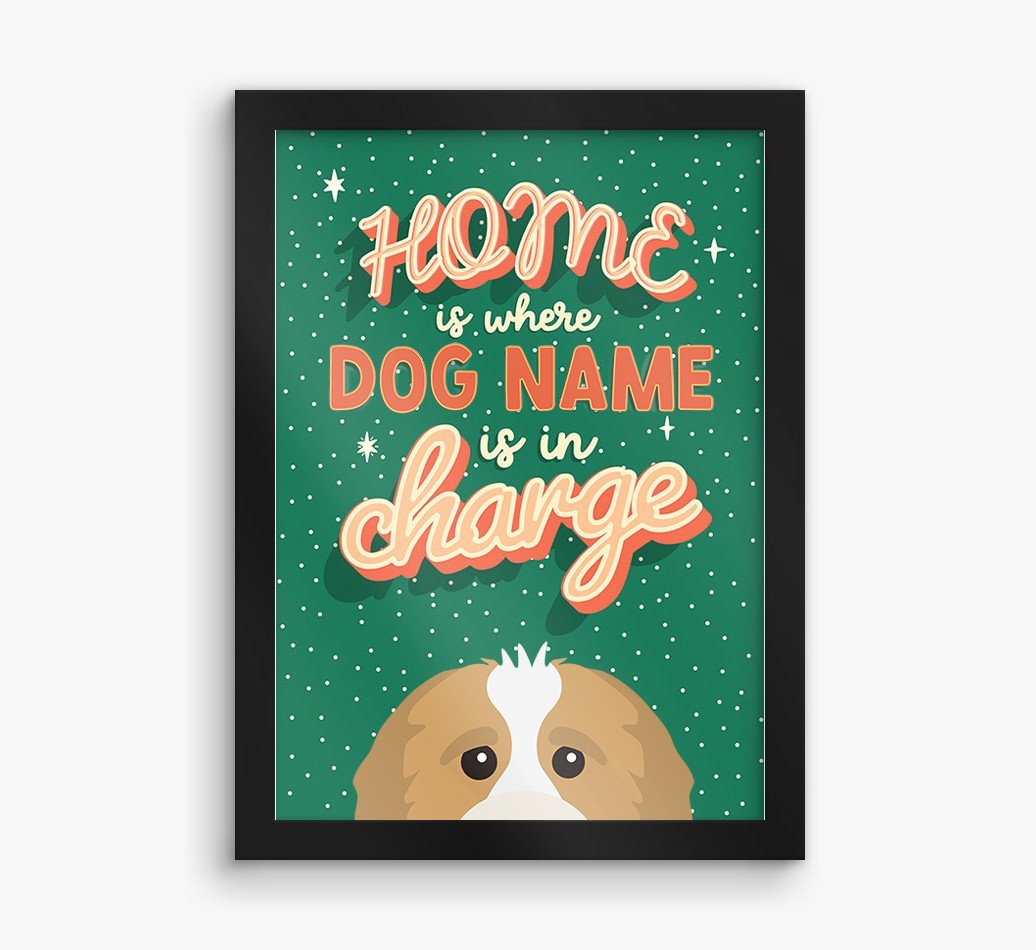 Home Is Where: Personalised {breedFullName} Framed Print