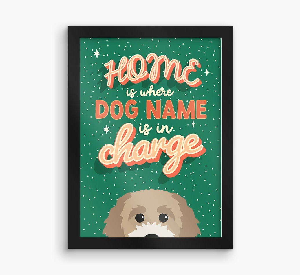 Home Is Where: Personalised {breedFullName} Framed Print