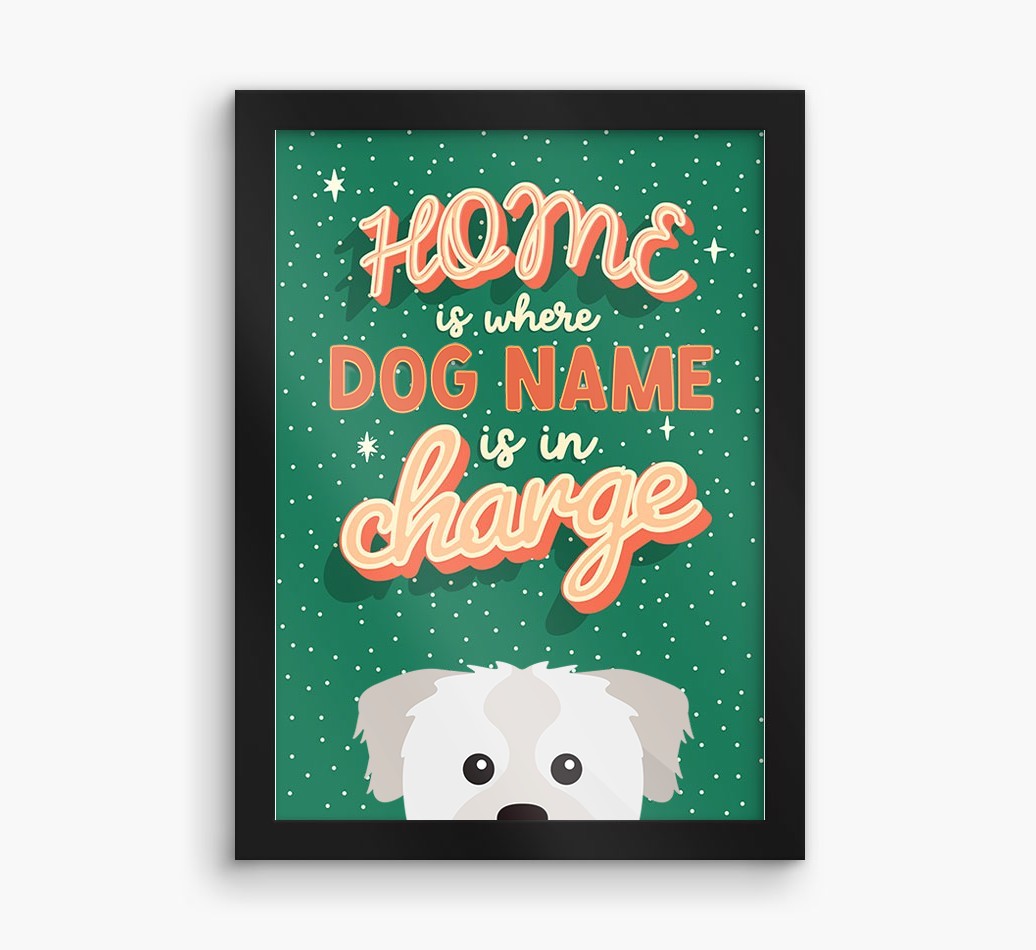 Home Is Where: Personalised {breedFullName} Framed Print