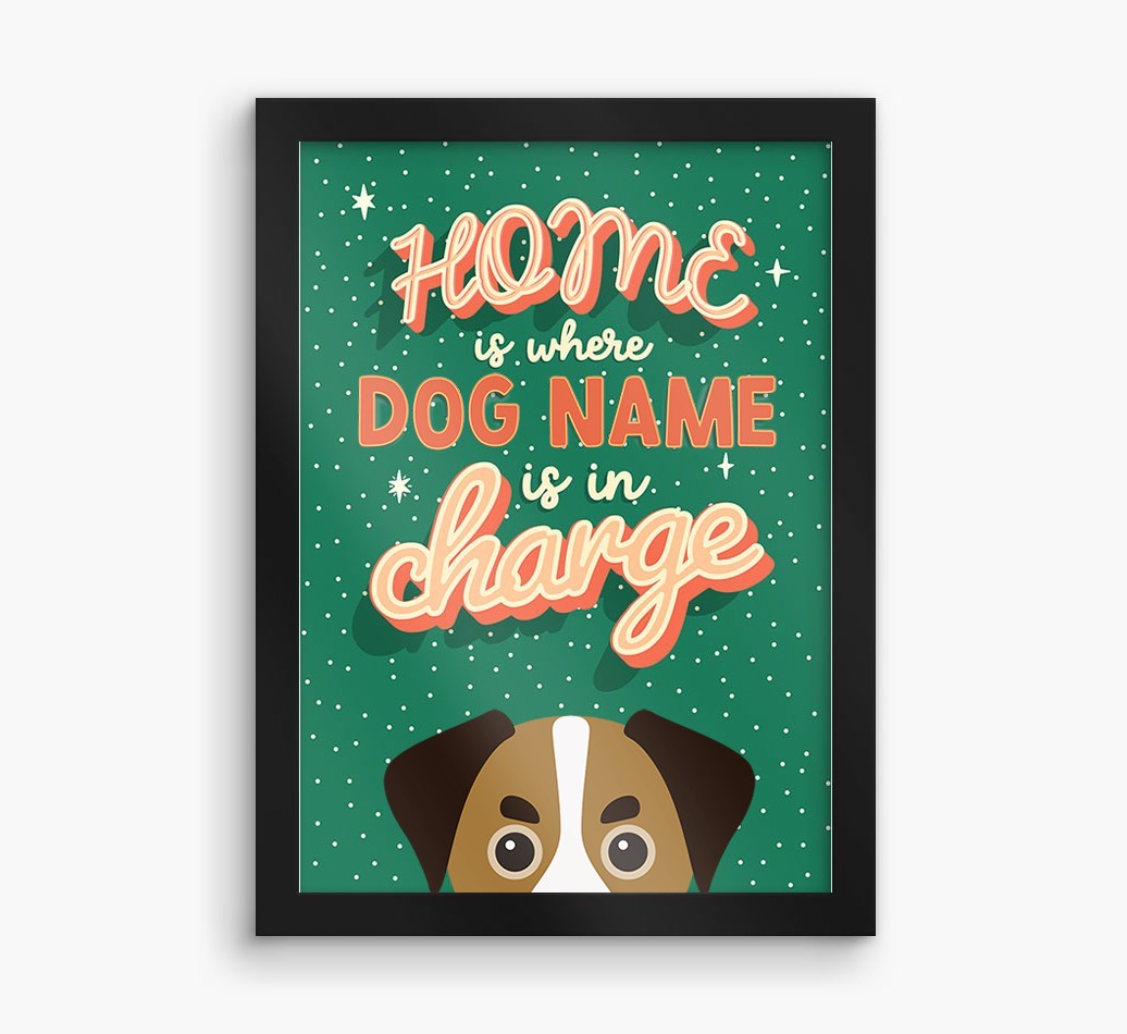 Home Is Where: Personalised {breedFullName} Framed Print