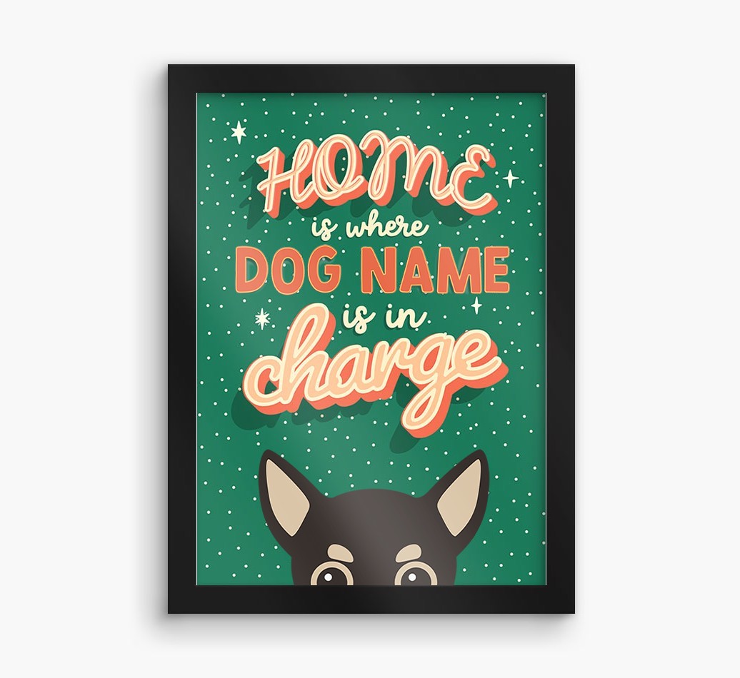 Home Is Where: Personalised {breedFullName} Framed Print