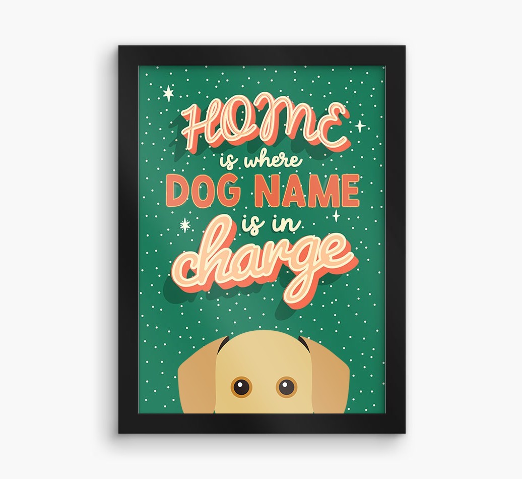 Home Is Where: Personalised {breedFullName} Framed Print
