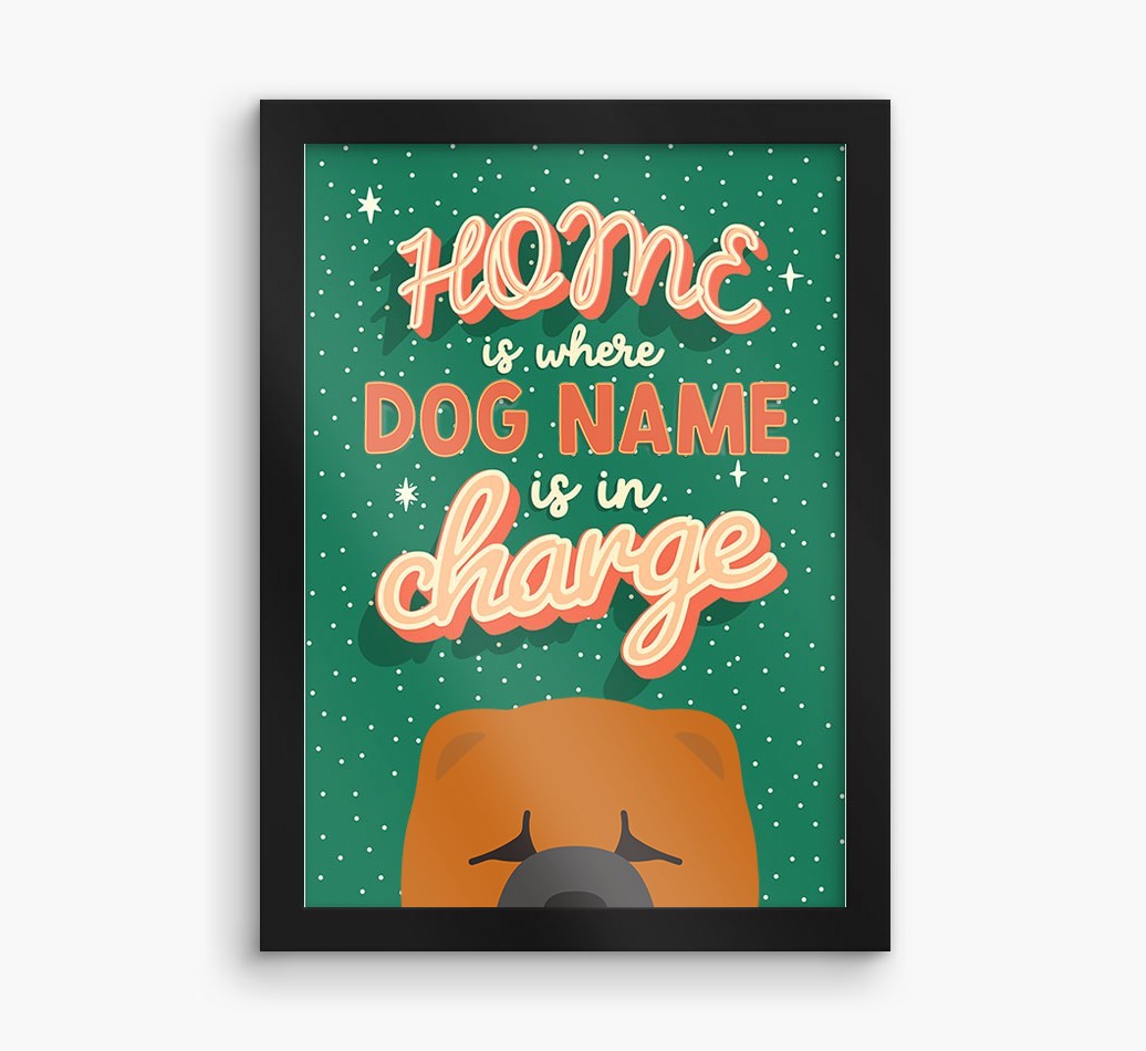 Home Is Where: Personalised {breedFullName} Framed Print