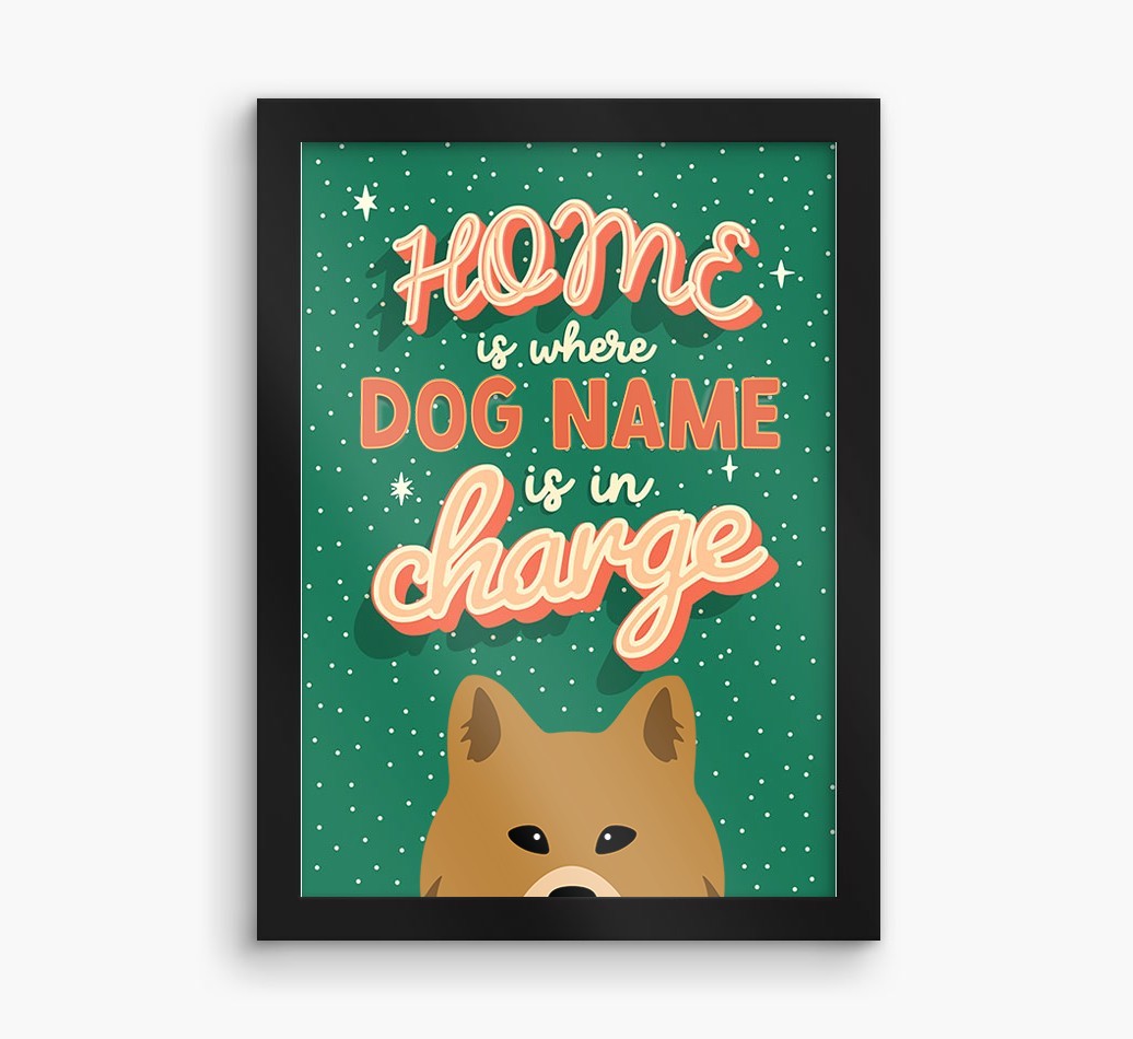 Home Is Where: Personalised {breedFullName} Framed Print